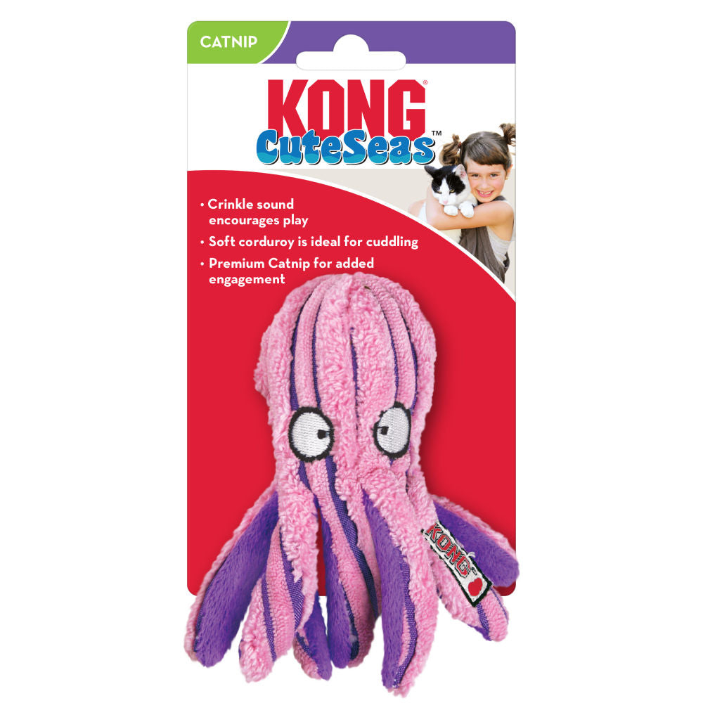 Kong Cuteseas Octopus Toy for Cats — side view
