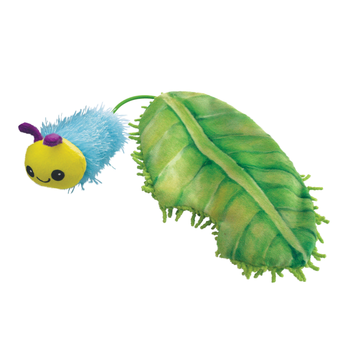 Kong Flingaroo Caterpillar Toy For Cats Blue Green