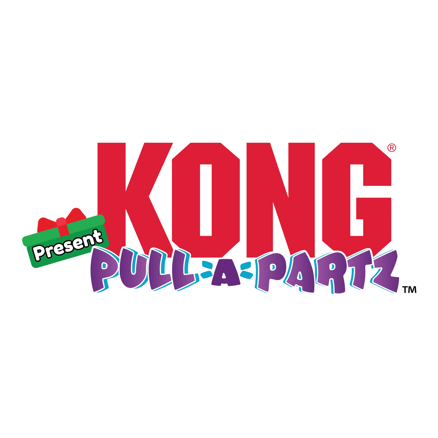 Kong Pull A Partz Present Toy for Cats — detail shot