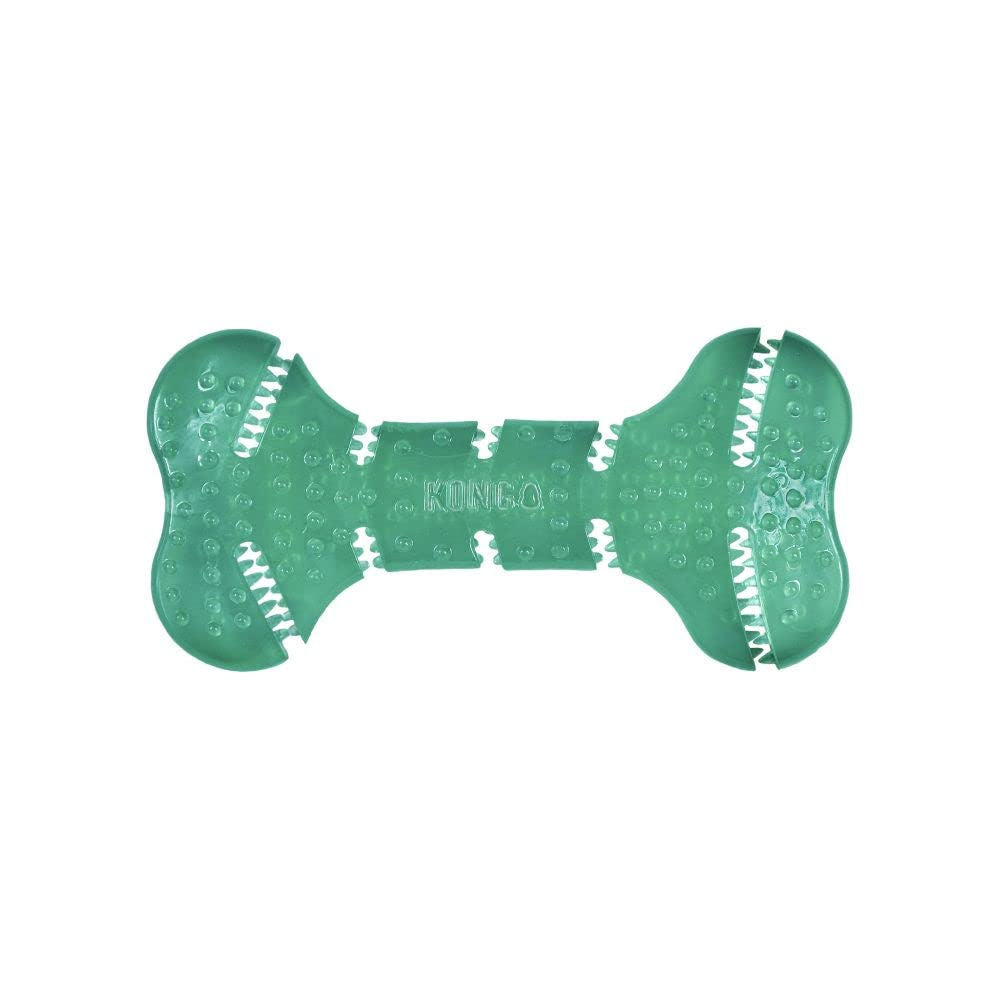 Kong Squeezz Dental Bone Toy For Dogs Green