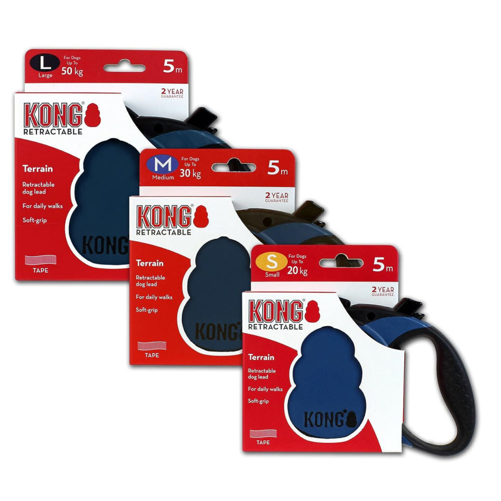 Kong Terrain Retractable Leash for Dogs and Cats — side view