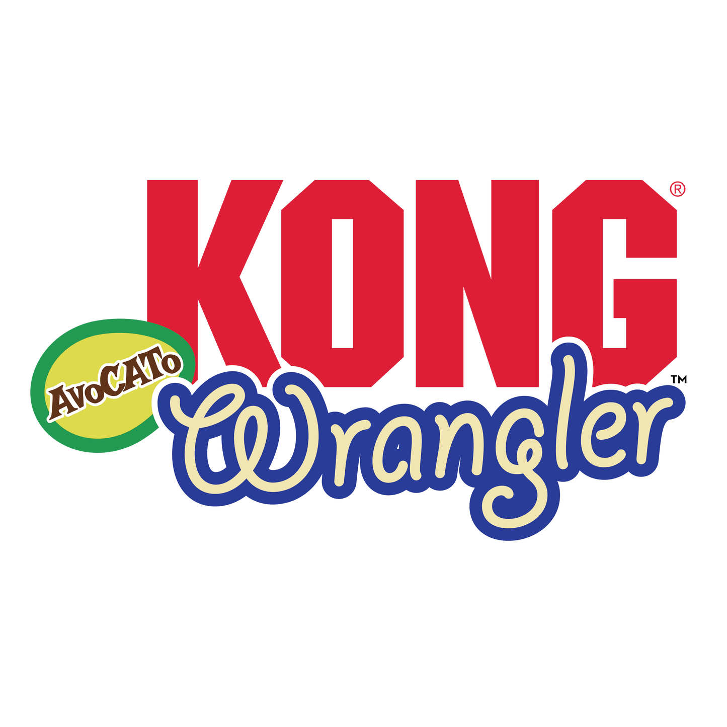 Kong Wrangler Avocato Toy for Cats — detail shot