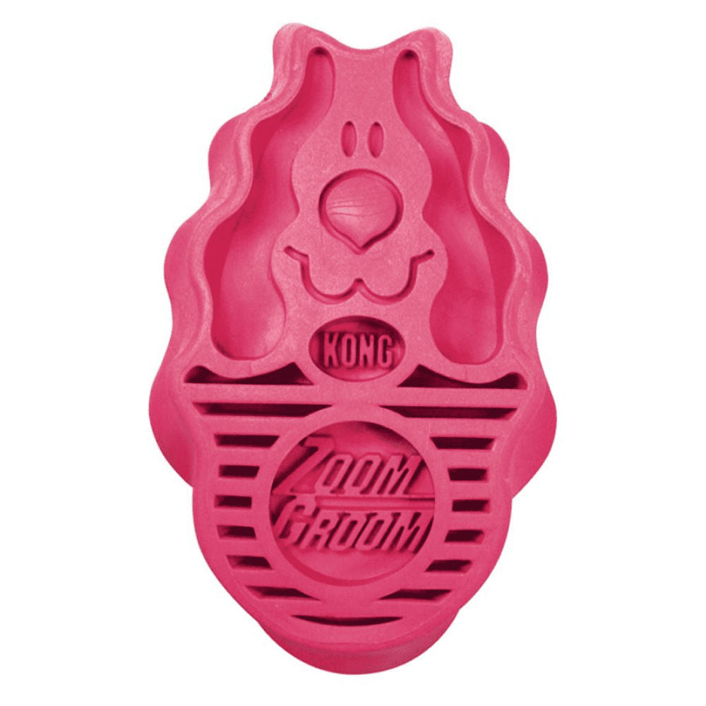 Kong Zoom Groom Raspberry Brush For Dogs