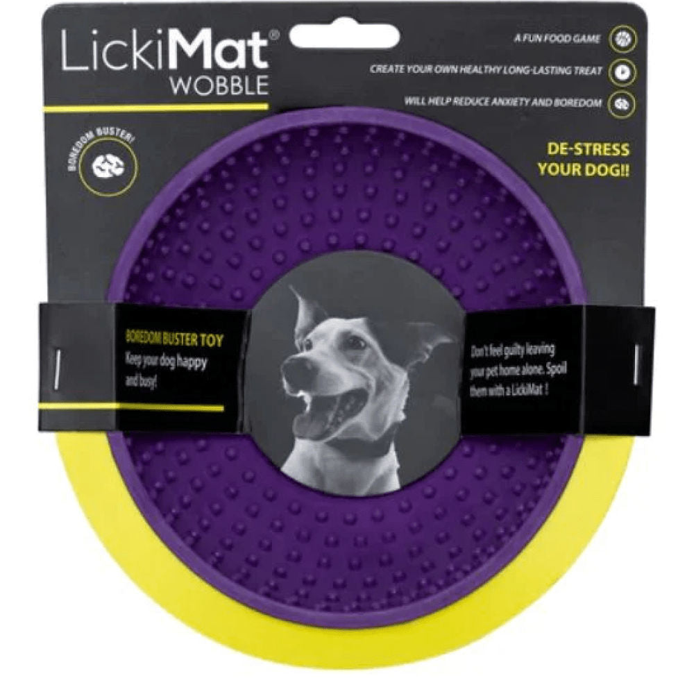 Lickimat Wobble Slow Feeder For Dogs Purple