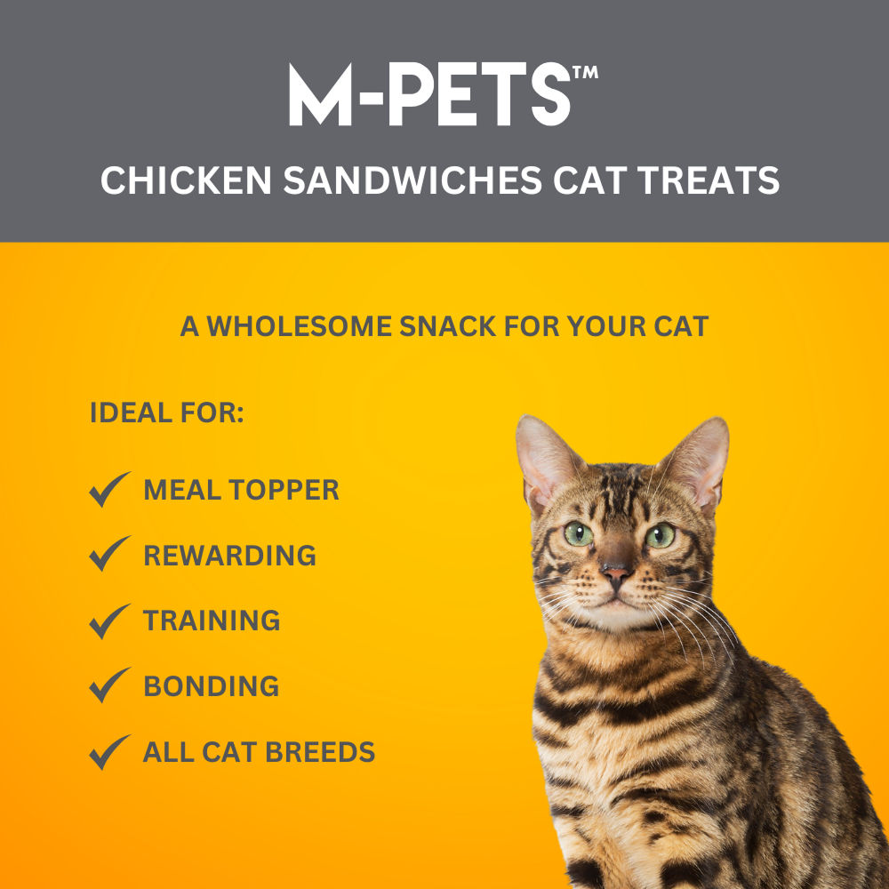 M PETS Chicken Sandwiches Treats for Cats — detail shot