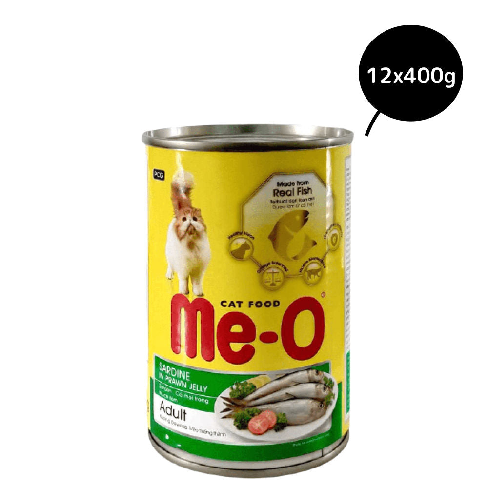 Me O Sardine in Prawn Jelly Canned Adult Cat Wet Food — back view