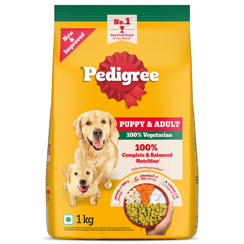 Pedigree Complete Balanced 100 Vegetarian Dry Food For Puppy Adult Dogs