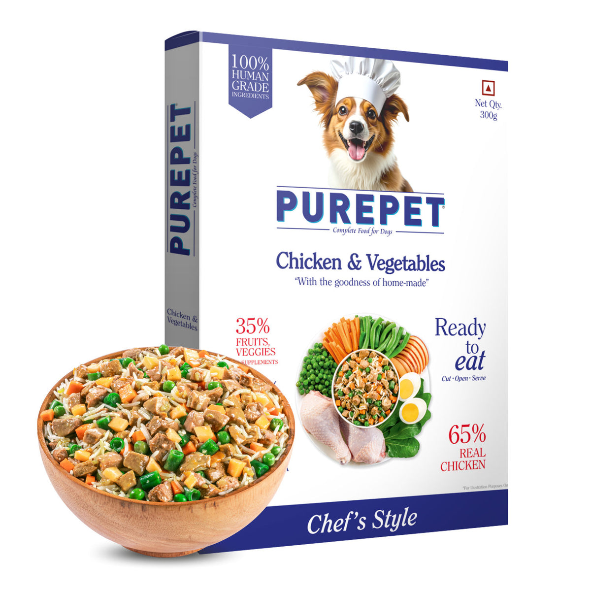 Purepet Chicken And Vegetable Biryani Fresh Food For Dogs