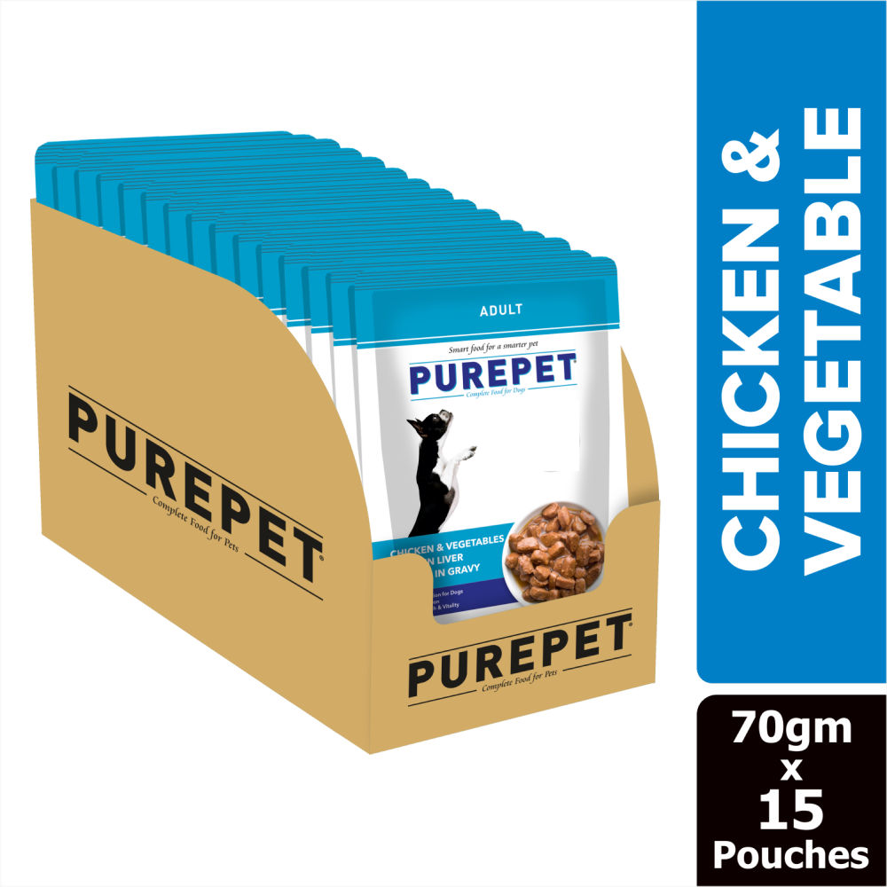 Purepet Chicken Vegetable Chunks In Gravy Adult Dog Wet Food