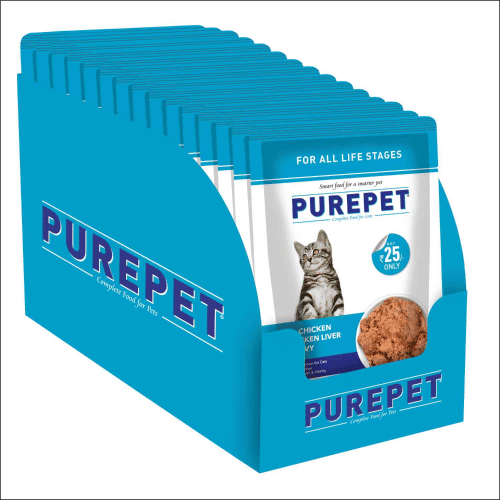Purepet Real Chicken Chicken Liver In Gravy Cat Wet Food