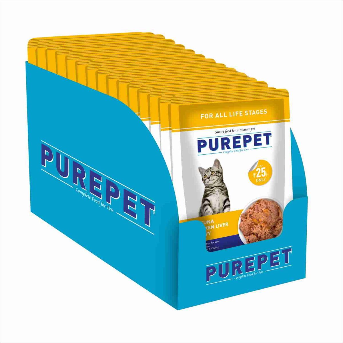 Purepet Real Tuna Chicken Liver In Gravy Cat Wet Food