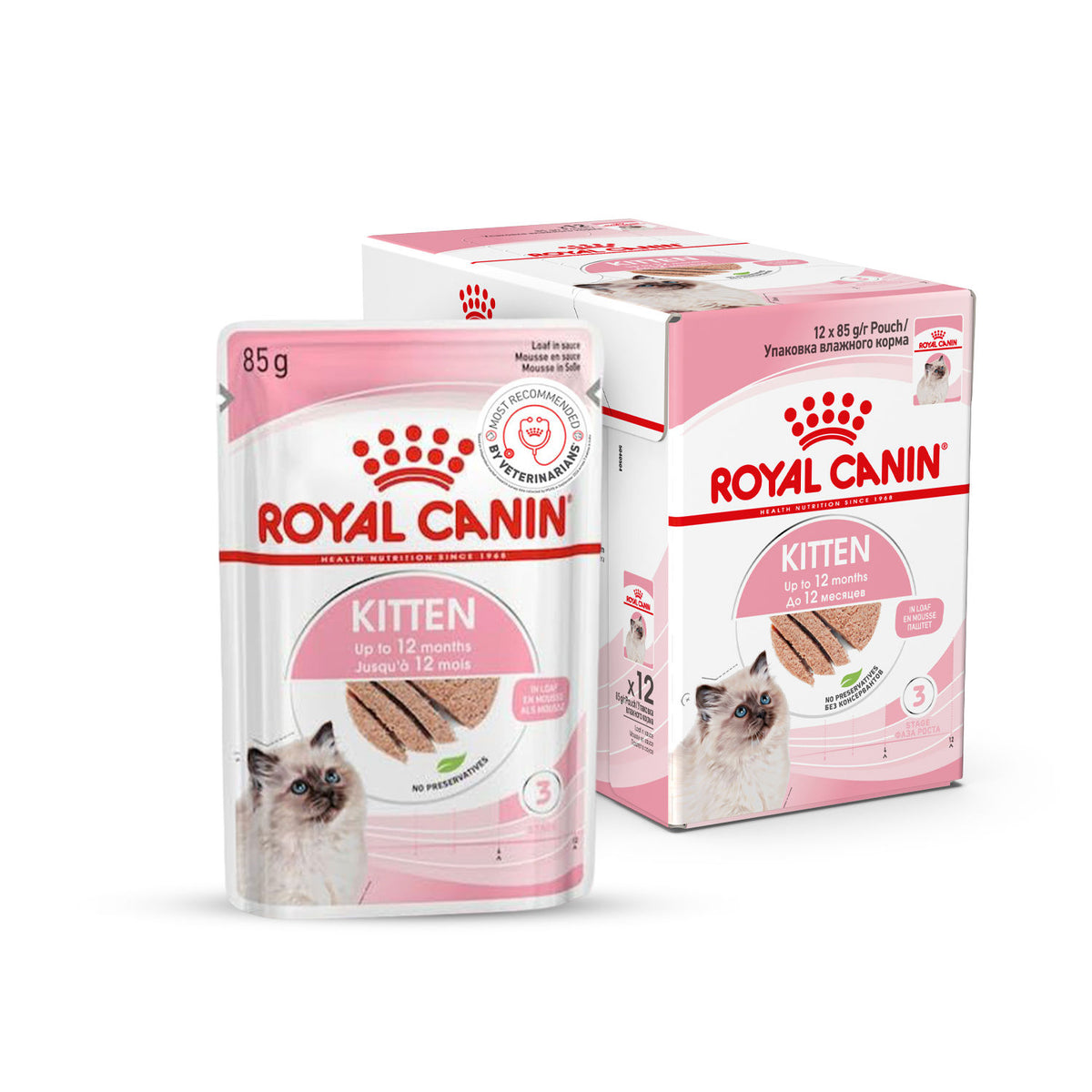 Royal Canin Loaf Textura Instinctive Gravy Kitten Wet Food 1 Bgb