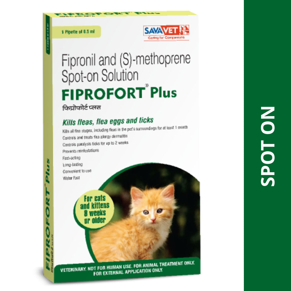 Savavet Fiprofort Plus Cat Tick And Flea Control Spot On