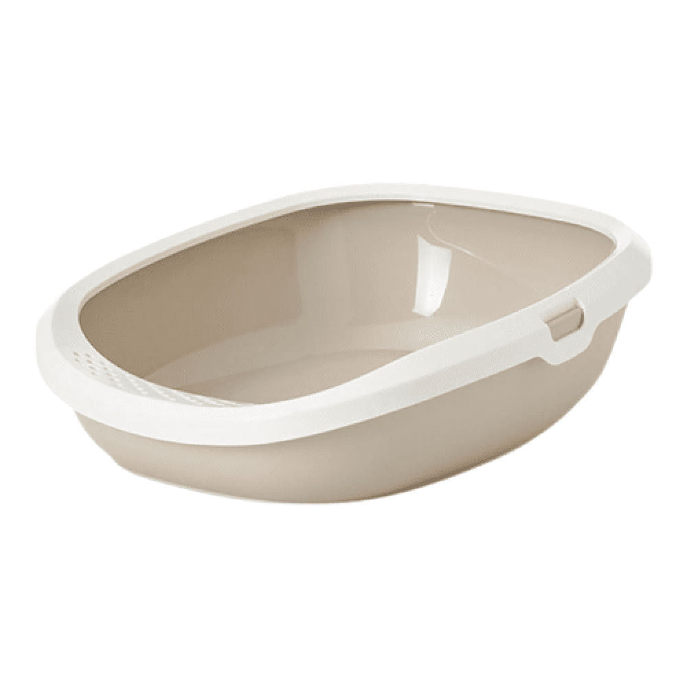 Savic Gizmo Litter Tray With Rim For Cats Mocha