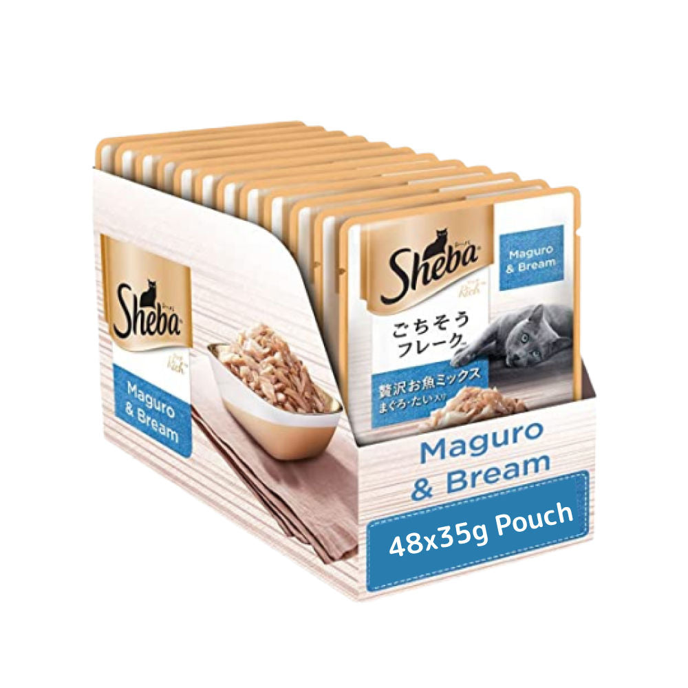 Sheba Maguro Bream Fish Mix Premium Cat Wet Food Bgb