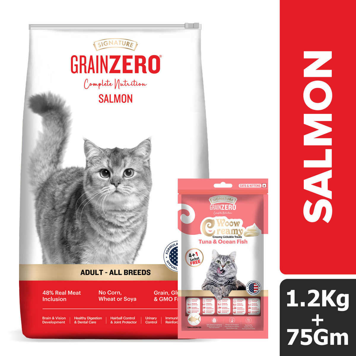 Signature Grain Zero Salmon Adult All Breed Adult Cat Dry Food