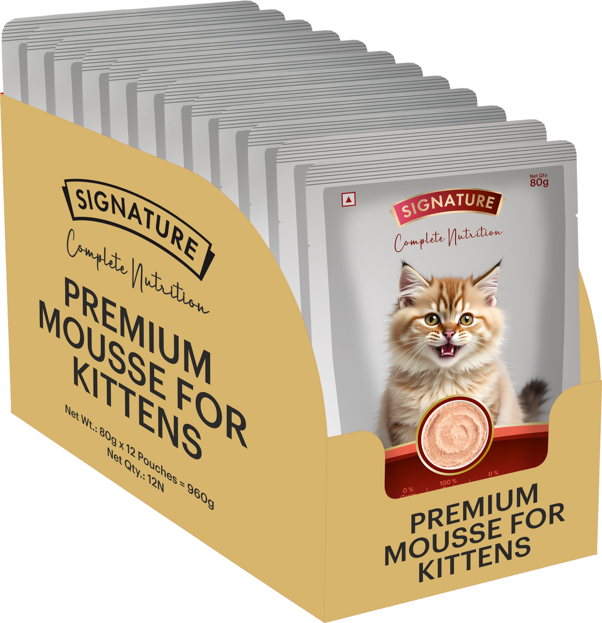 Signature Grain Zero Salmon Mousse Kitten Cat Wet Food