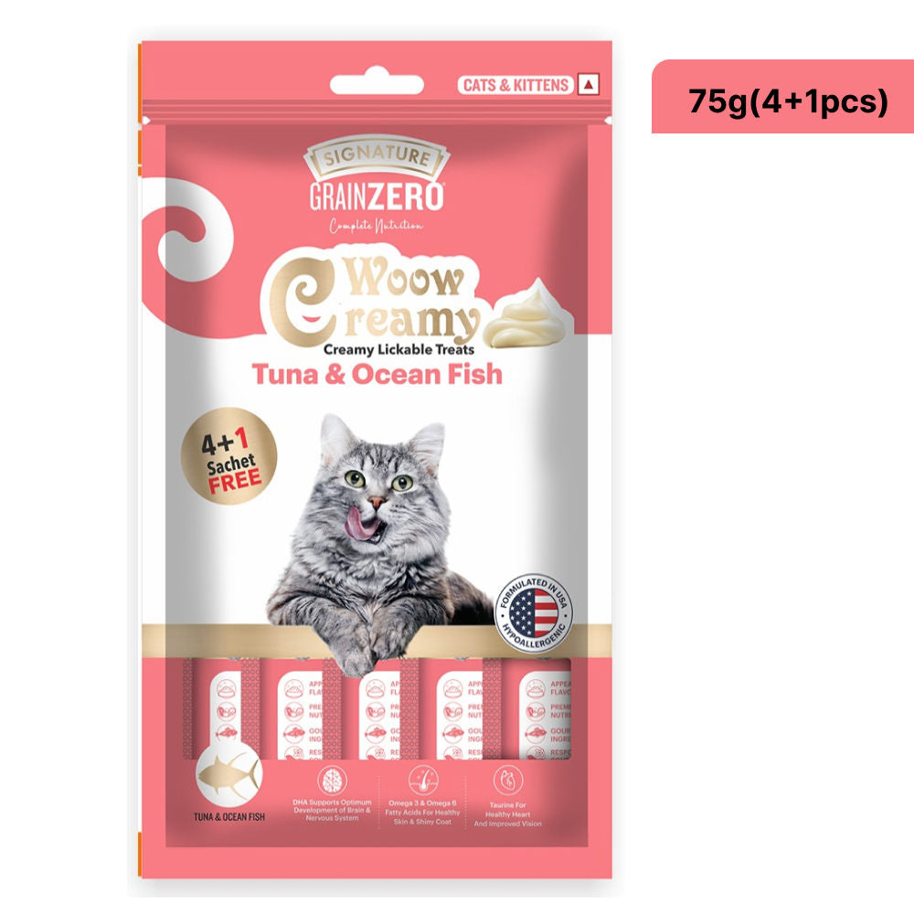 Signature Grain Zero Tuna And Ocean Fish Lickable Creamy Treats
