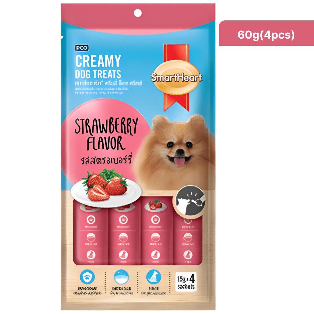 Smartheart Chicken Strawberry Dog Creamy Treat