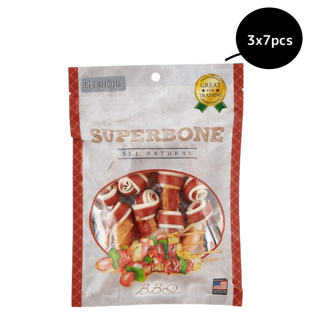 Super Bone Chicken BBQ Dog Treats — back view