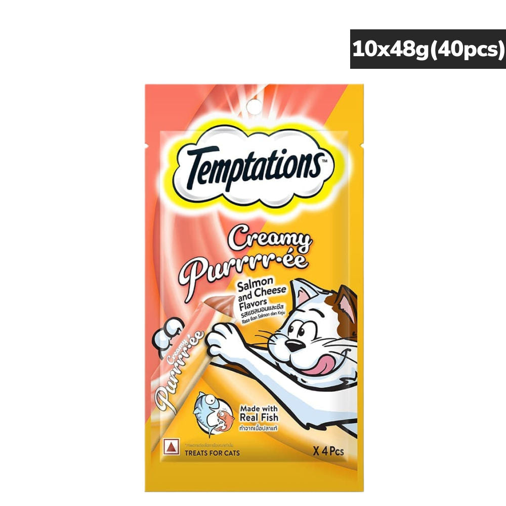 Temptations Creamy Purrrr Ee Salmon Cheese Cat Treats
