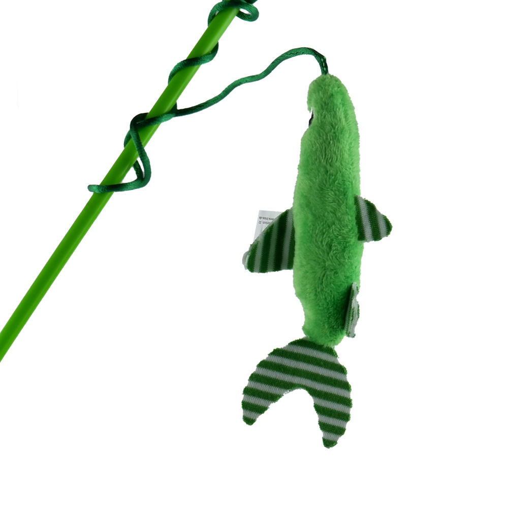Trixie Cat Teaser With Plush Fish & Catnip Toy for Cats — detail shot