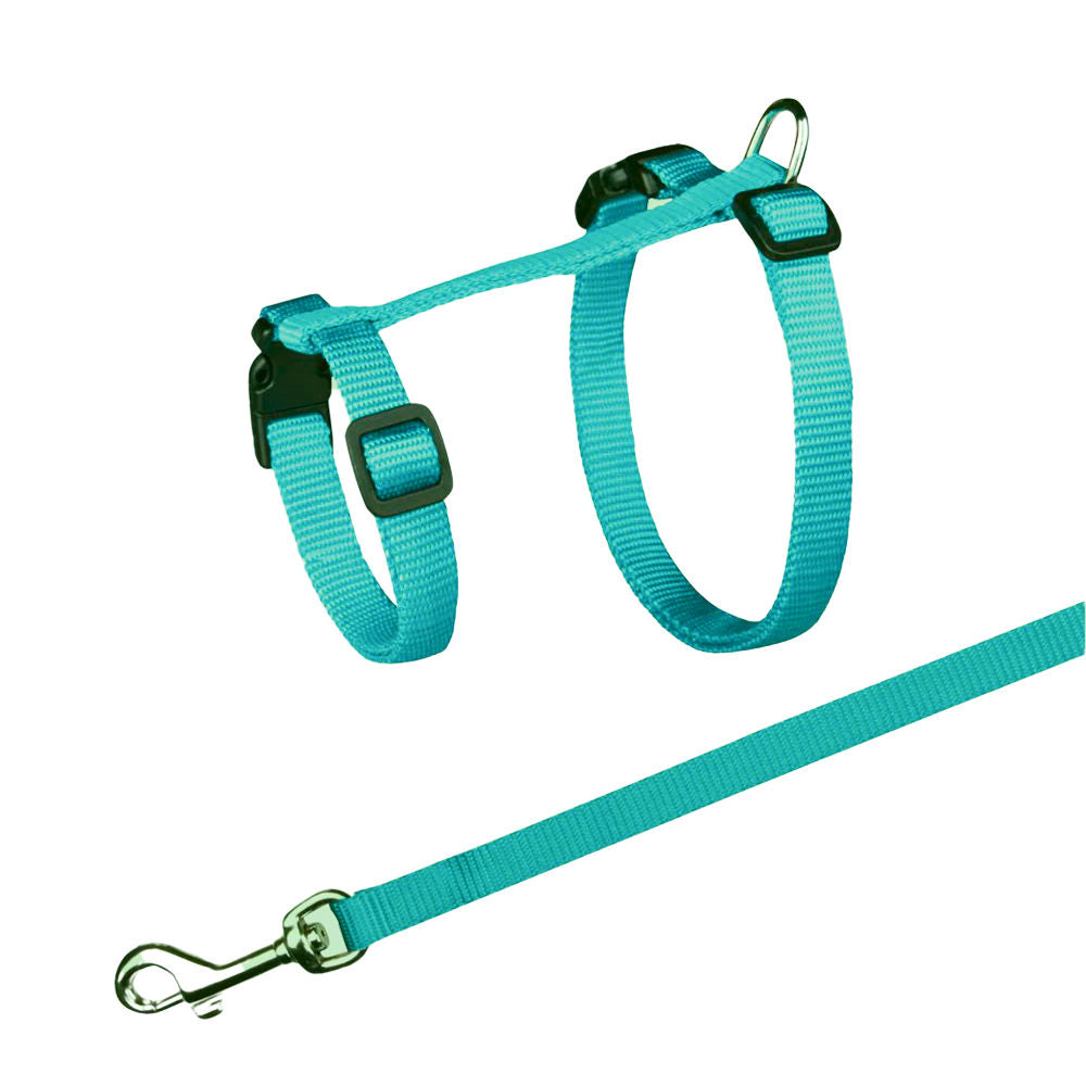 Trixie Harness With Leash For Cats Kittens Turquoise