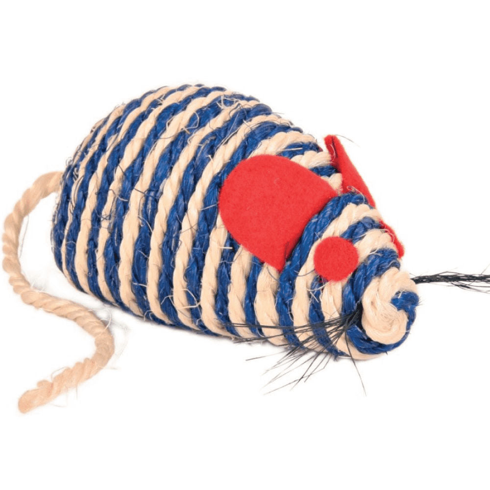 Trixie Mouse Shaped Sisal Toy For Cats Blue