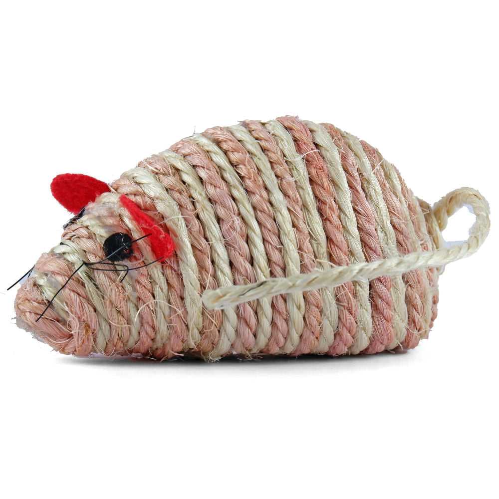 Trixie Mouse Shaped Sisal Toy For Cats Pink