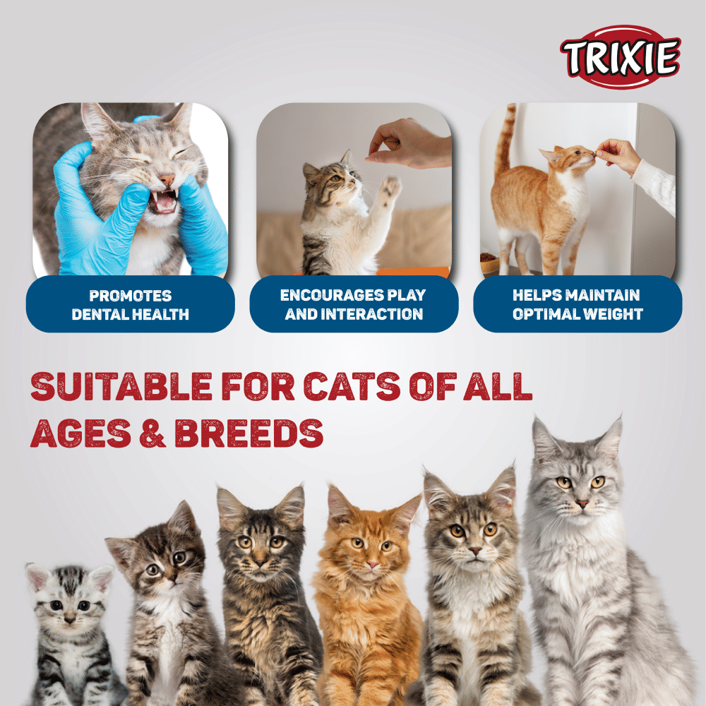Trixie Premio Tuna Bites Cat Treats — in use