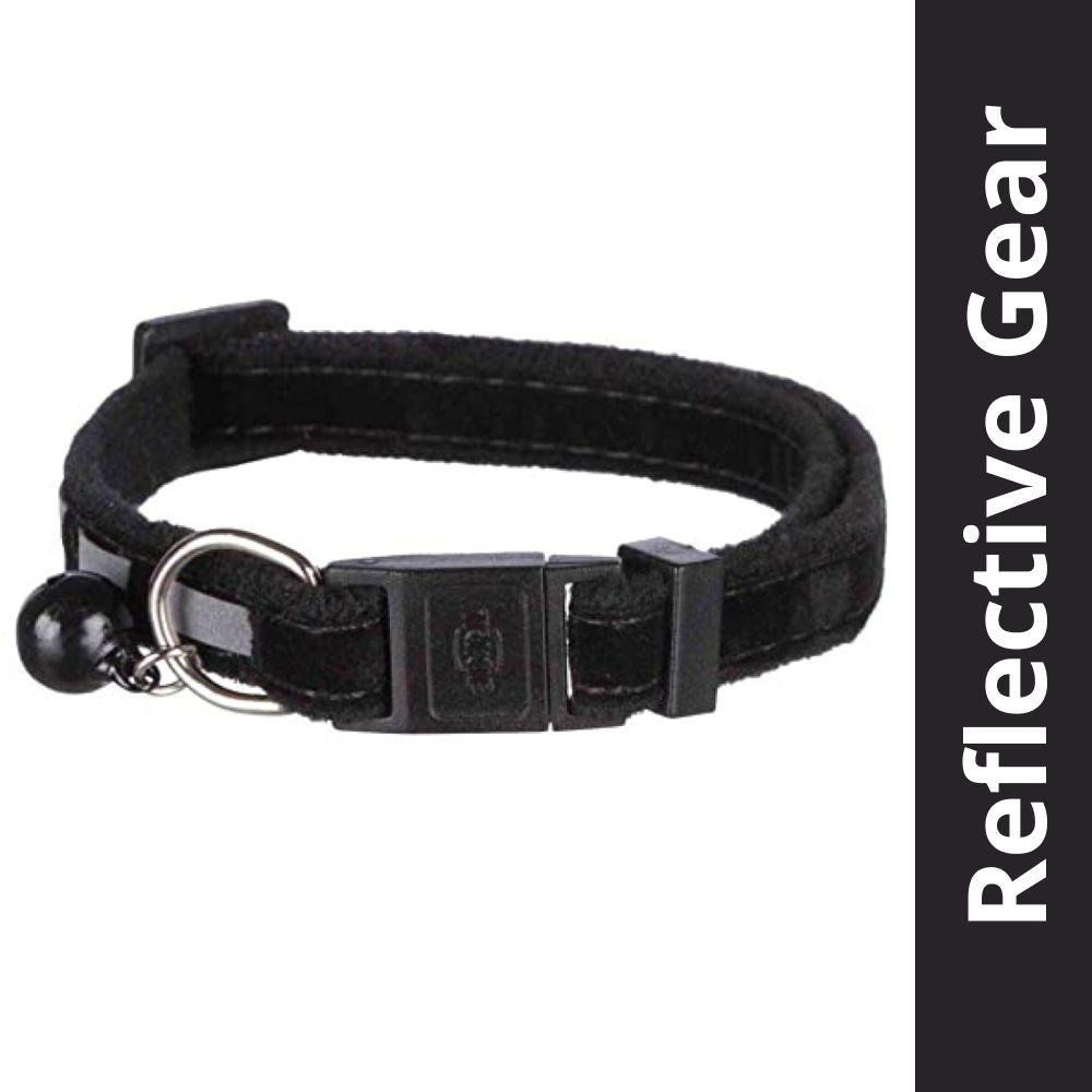 Trixie Safer Life Reflective Collar With Bell For Cats Black