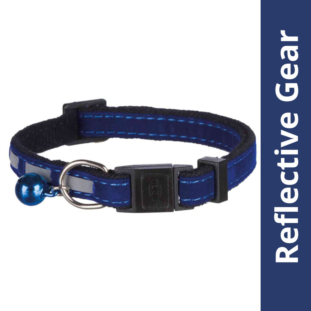 Trixie Safer Life Reflective Collar With Bell For Cats Blue