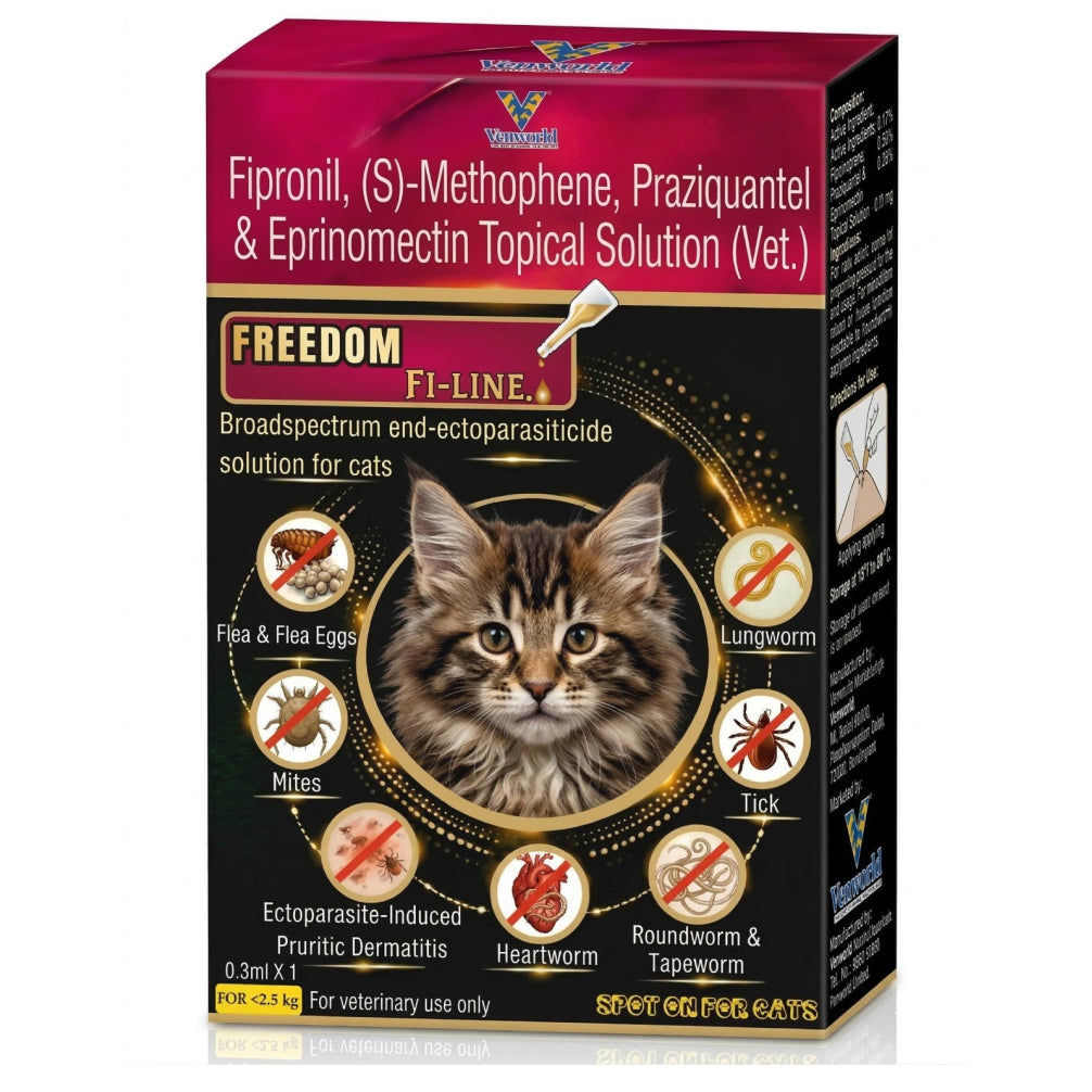 Venkys Freedom F1 Line Spot On Solution For Cats