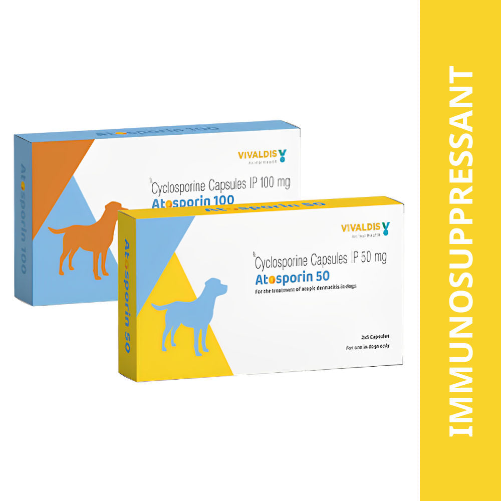 Vivaldis Atosporin (Cyclosporin) 50mg Capsules for Dogs (5 tablets)