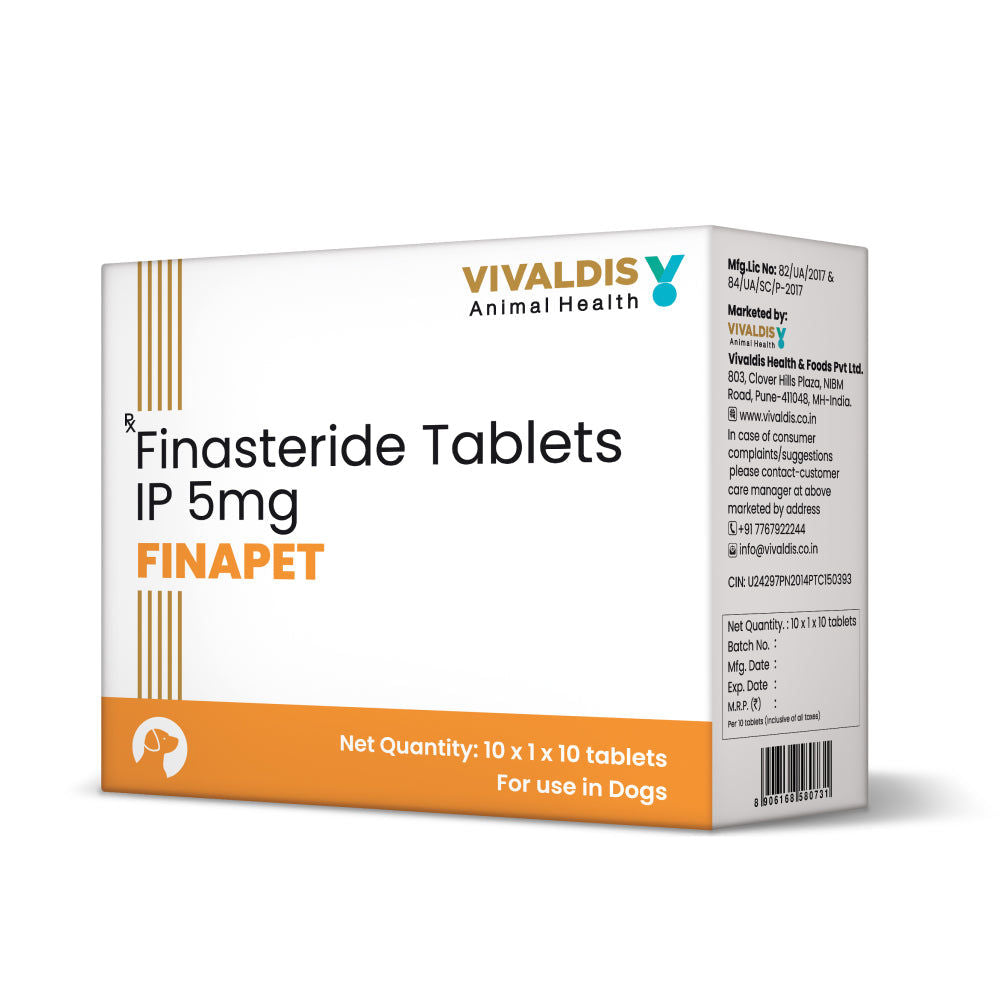 Vivaldis Finapet 5mg Tablets (Finasteride) for Dogs (pack of 10 Tablets)