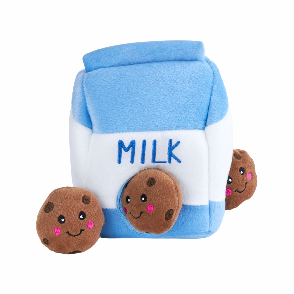Zippy Paws Zippy Burrows Milk And Cookies Plush Toy For Dogs