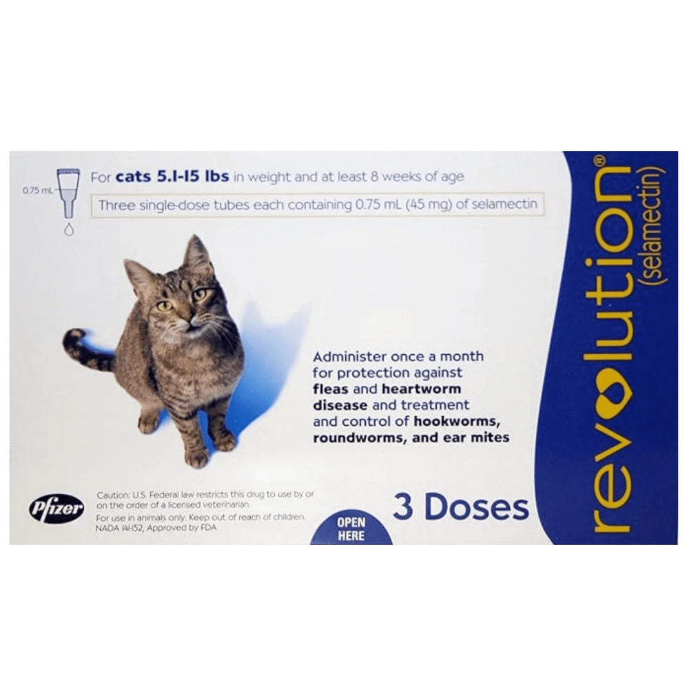 Zoetis Revolution Cat Spot On 0 75Ml 3 Pipettes For Cats