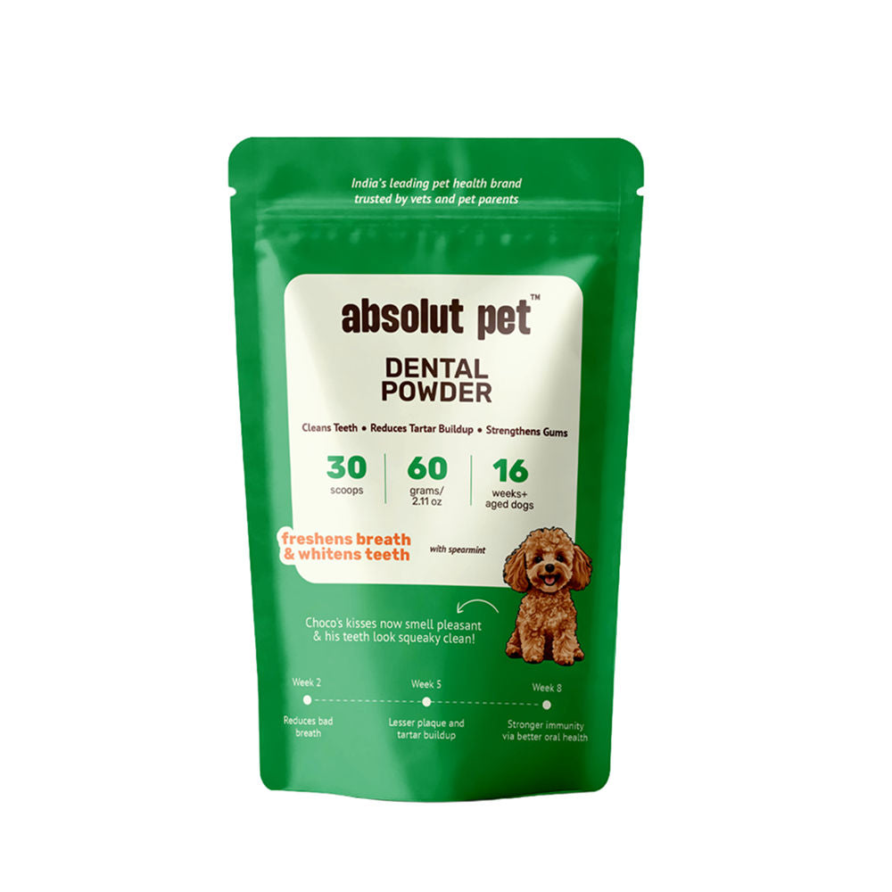 Absolut Pet Oral Care Plaque Tartar Remover Powder Dog Supplement