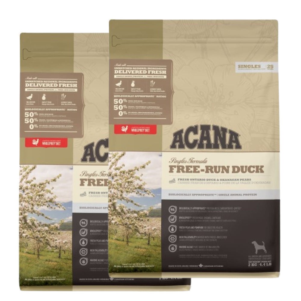 acana-free-run-duck-dog-dry-food-all-breeds 4kg (2x2kg)