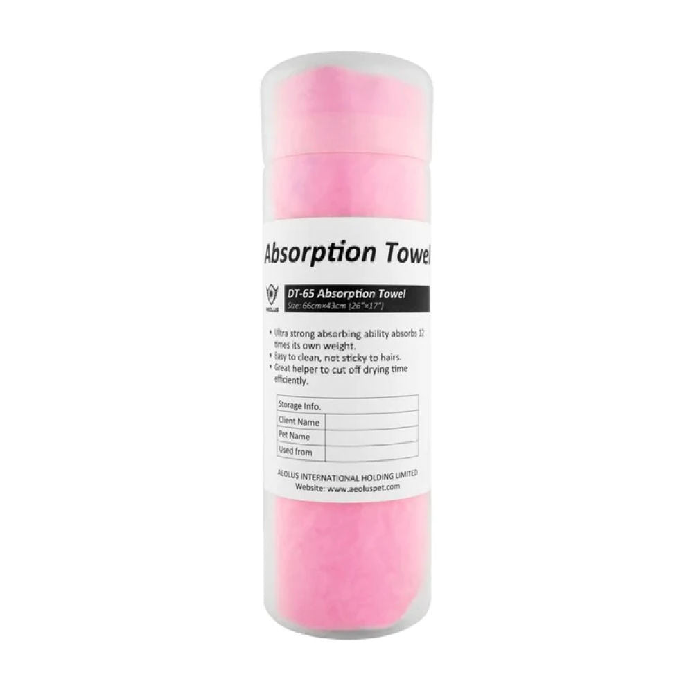 Aeolus Super Dry Absorption Towels For Dogs And Cats Pink