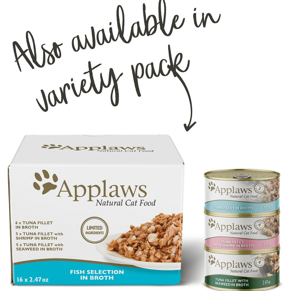 Applaws Tuna Fillet And Prawns Tinned Cat Wet Food 70G - Image 3