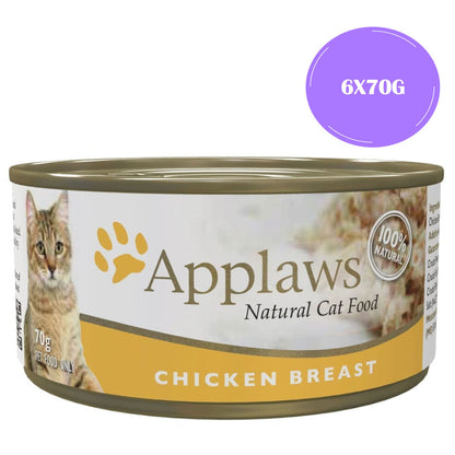 applaws-chicken-breast-tinned-cat-wet-food-70g 6x70g