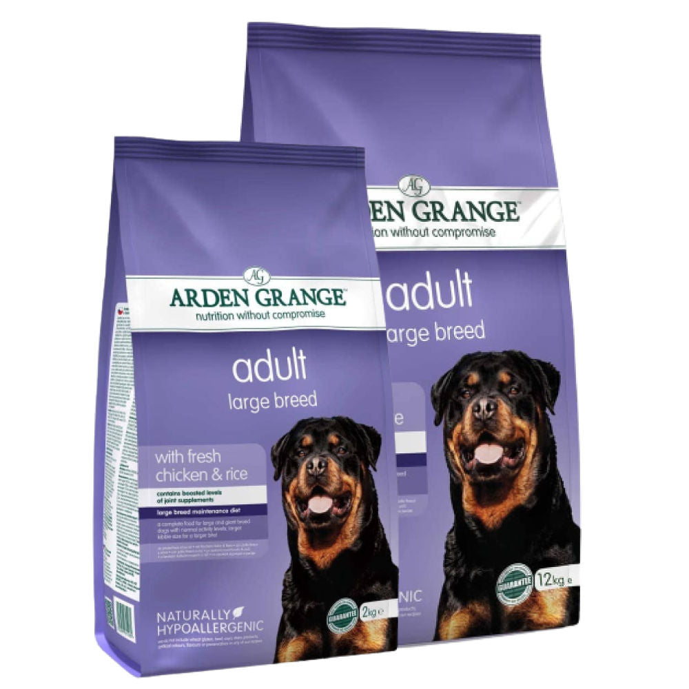 Arden Grange Adult Large Breed Dog Dry Food | Fresh Chicken & Rice — in use