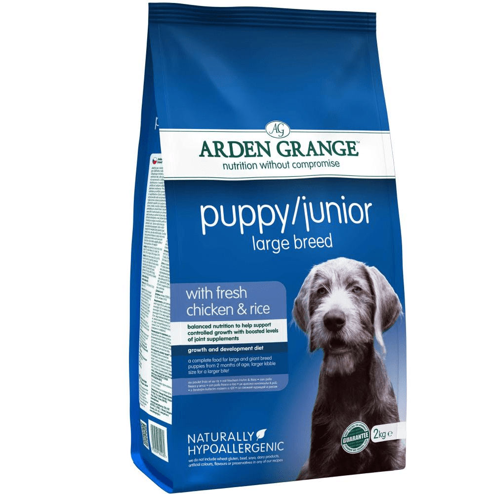 Arden Grange Puppy Junior Large Breed Dog Dry Food | Fresh Chicken — in use