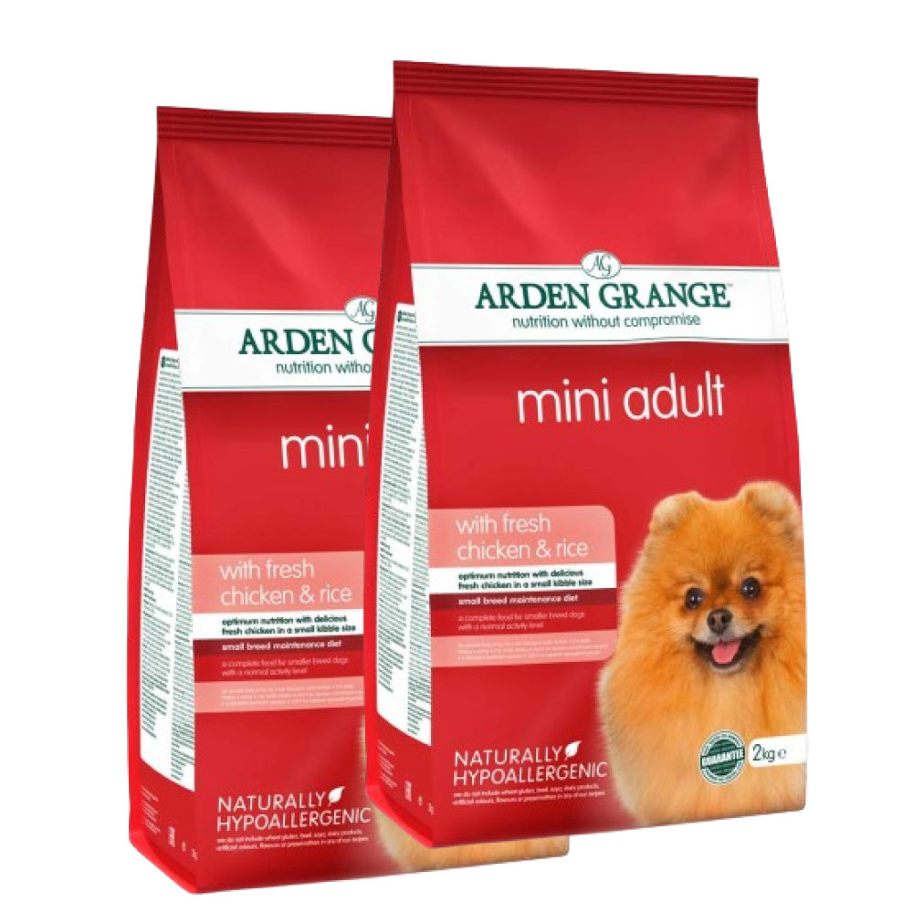 arden-grange-mini-adult-dog-dry-food-chicken-rice 4kg (2x2kg)