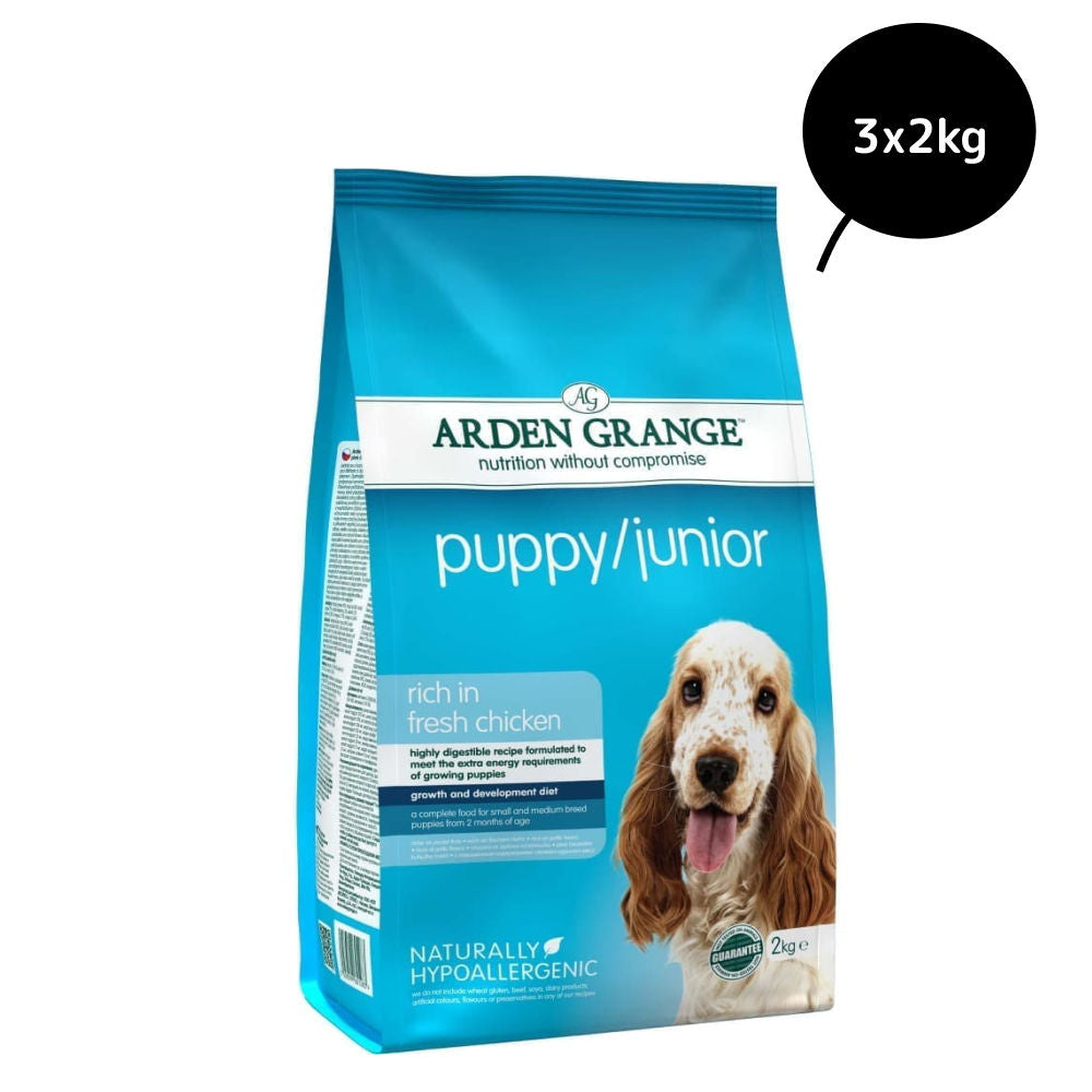 arden-grange-puppy-junior-dog-dry-food-fresh-chicken 6kg (3x2kg)