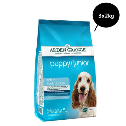 arden-grange-puppy-junior-dog-dry-food-fresh-chicken 6kg (3x2kg)