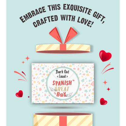 Bark Out Loud by Vivaldis Prefect Gifting Spanish Treat Box for Dogs — back view