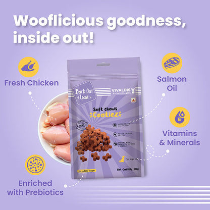Bark Out Loud Coatiez Soft Chews Dog Treats — side view