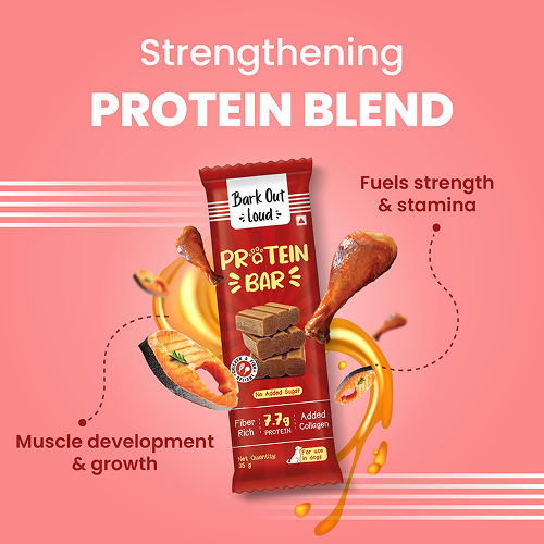 Bark Out Loud Collagen Protein Bar Chicken Fish Treat For Dogs - Image 3